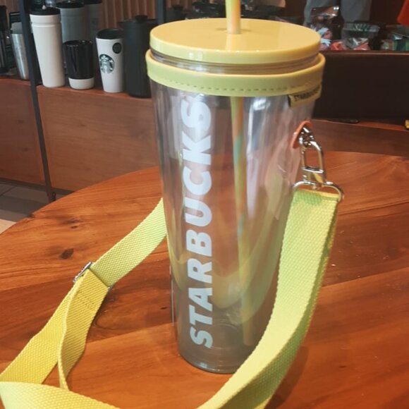 Starbucks Cold Cup & Carry Case, 24 oz, Vibrant Yellow
